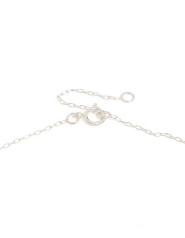 Sterling Silver Interlocked Hoops Pendant Necklace