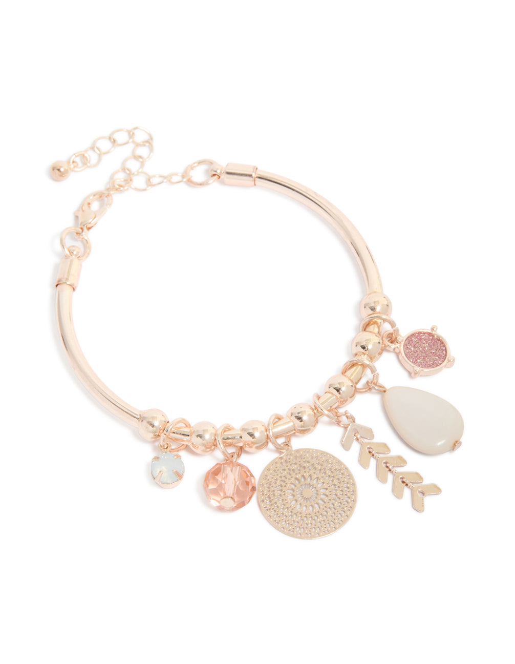 Rose Gold Festival Charm Bangle