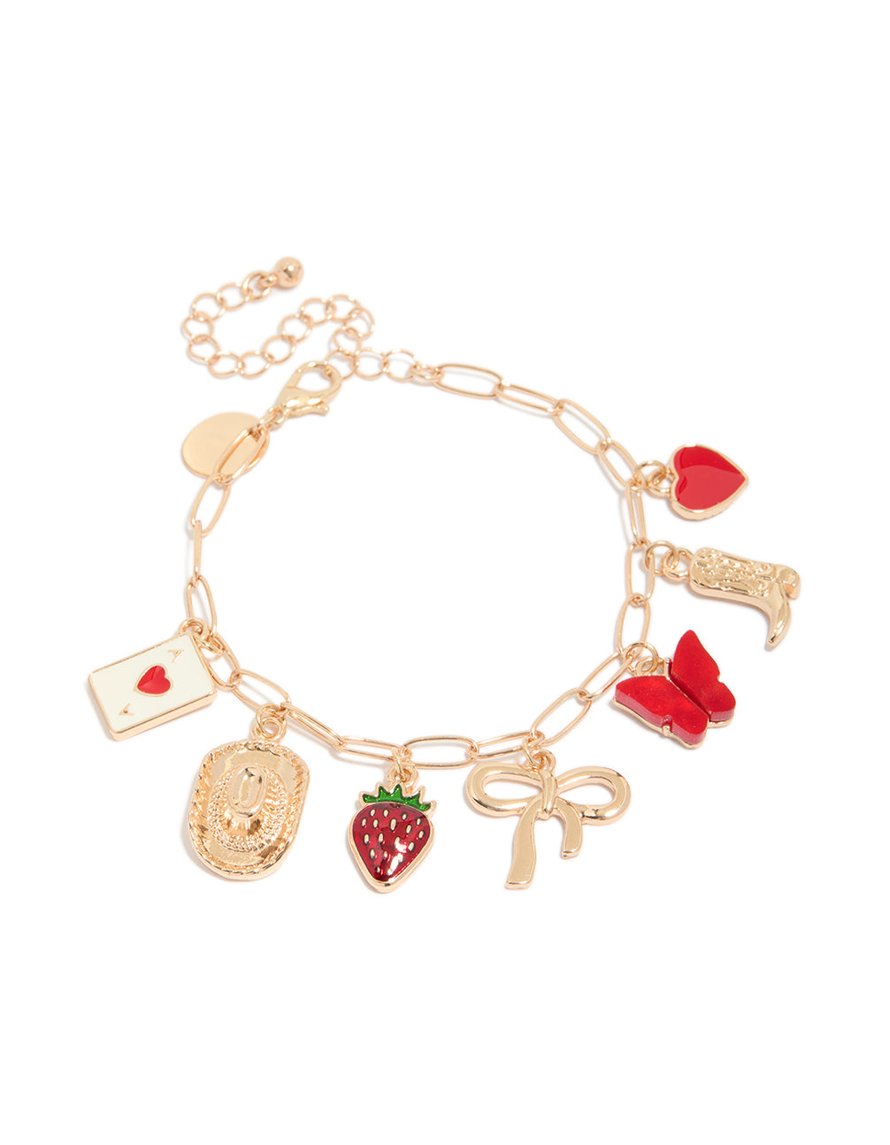 Gold Cowgirl Charm Bracelet