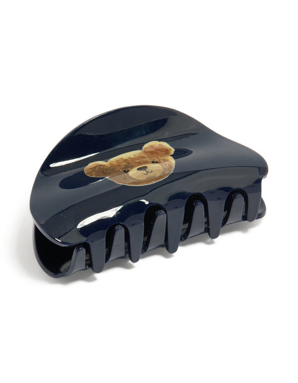 Tweens Acrylic Bear Print Arch Claw Clip