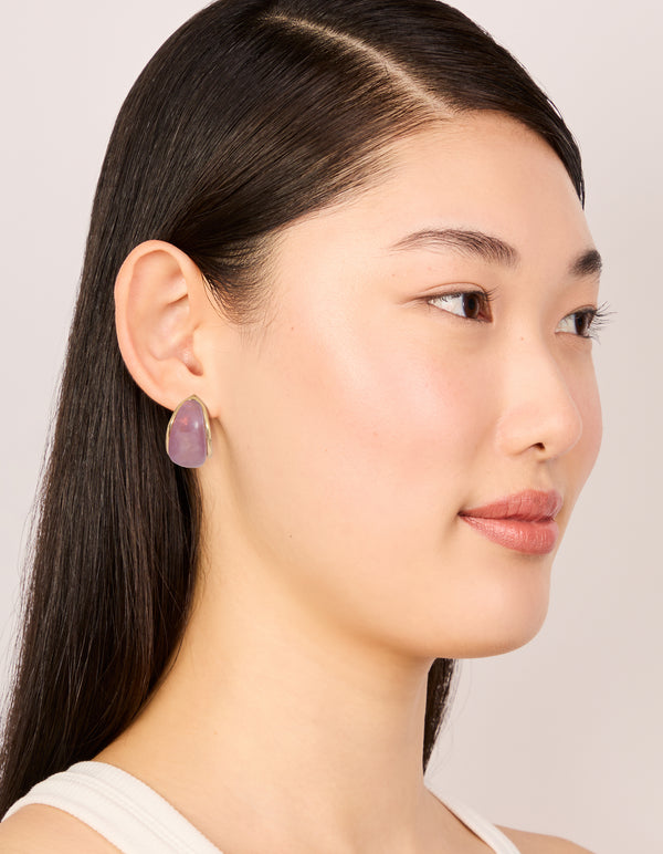 Gold Burgundy & Pink Acrylic Bubble Hoop Earrings 3-Pack