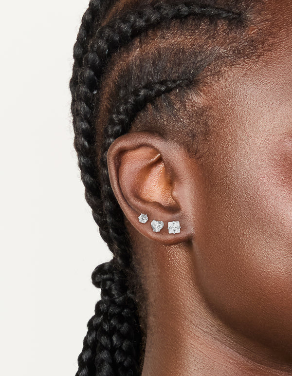 Waterproof Stainless Steel Mixed Stud Earrings 3-Pack