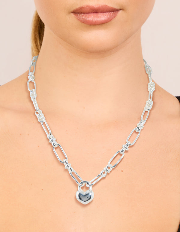 Waterproof Stainless Steel Bubble Heart Chunky Necklace