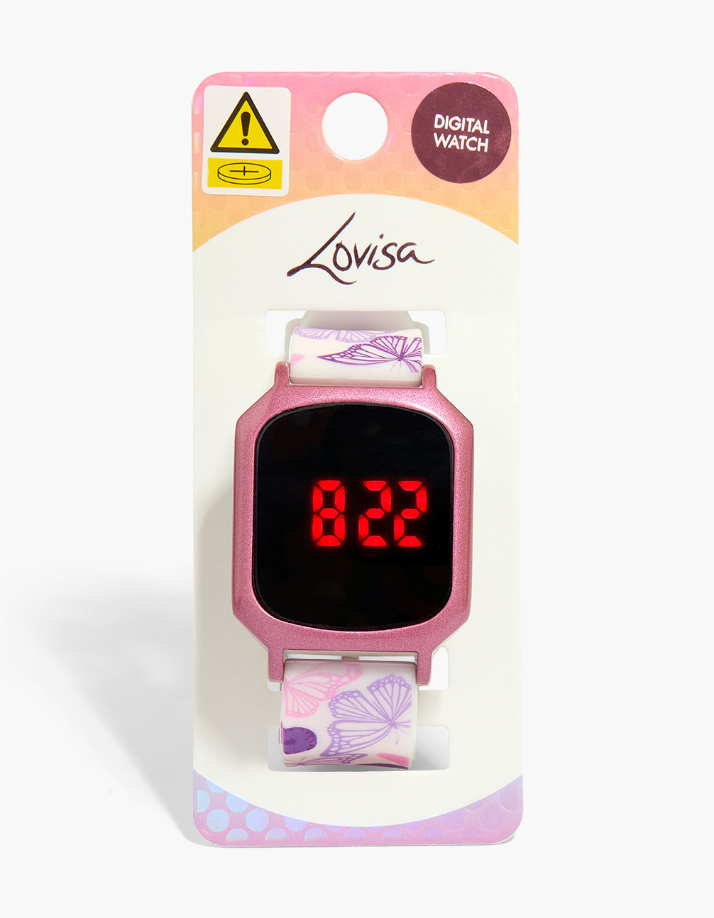 Kids Slim Butterfly Print Digital Watch