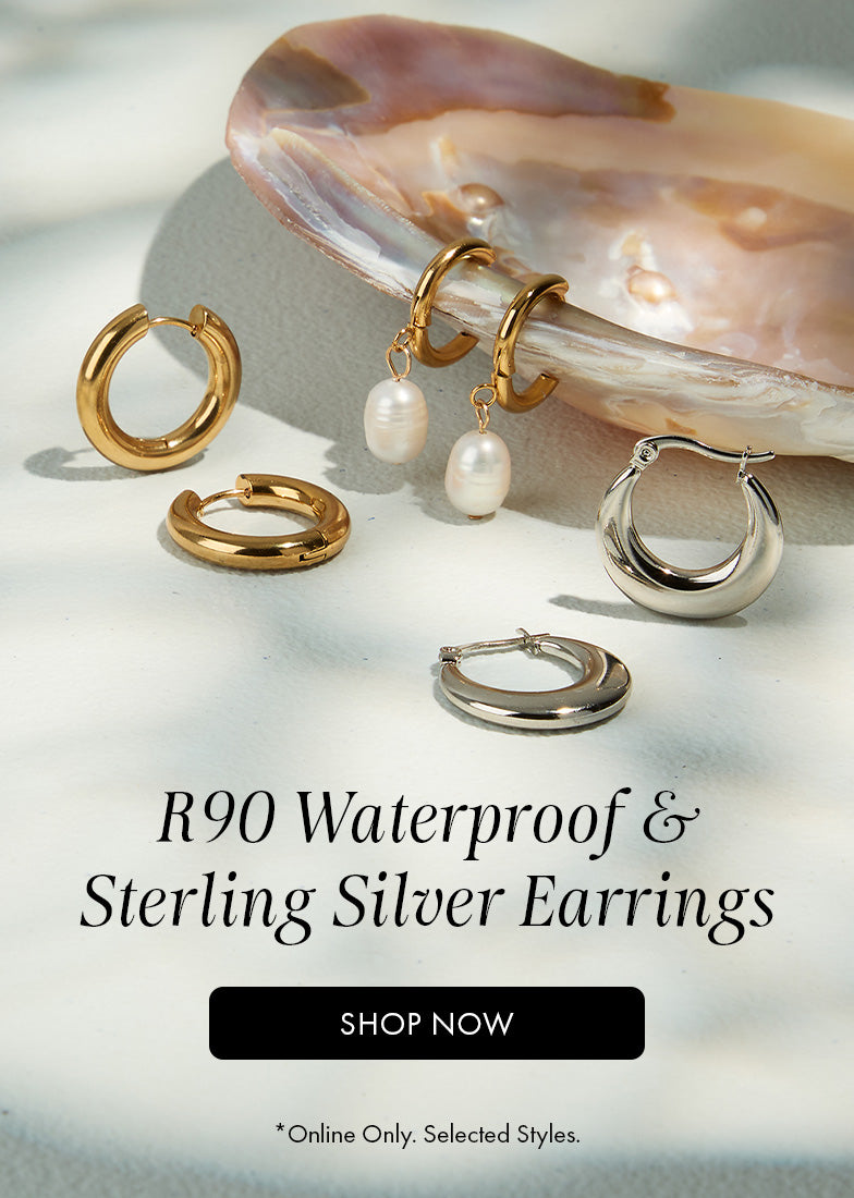 WK 19: R90 Waterproof & Sterling Silver Earrings
