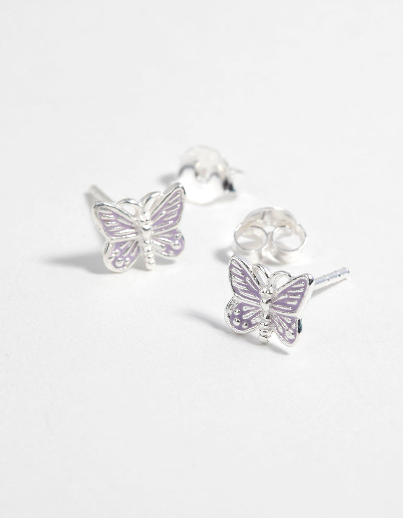 Sterling Silver Butterfly Stud Earrings Lovisa