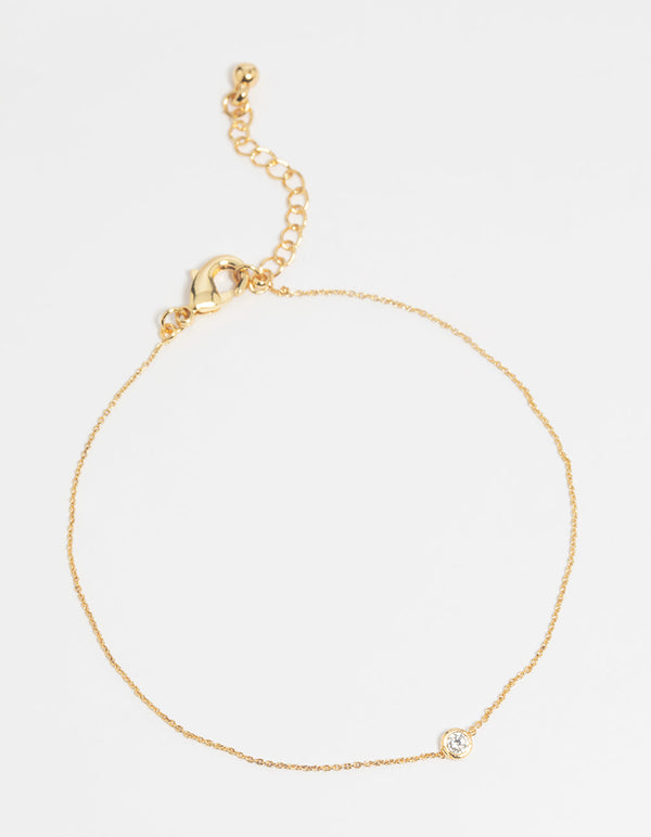 Gold Cubic Zirconia Bracelet