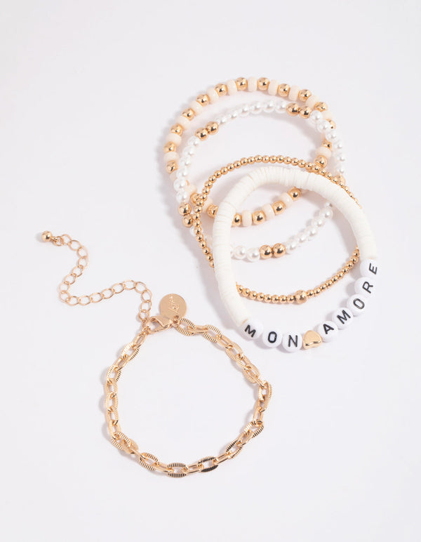 90s Pearl & Bead Bracelet 5-Pack