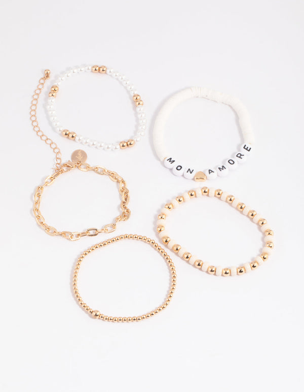 90s Pearl & Bead Bracelet 5-Pack