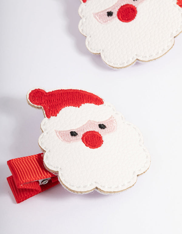 Kids Faux Leather Santa Clips Pack
