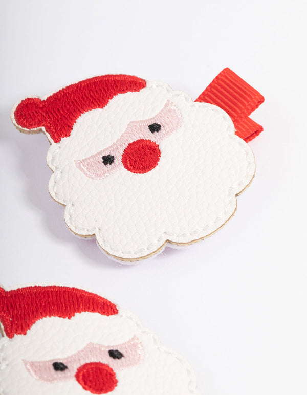 Kids Faux Leather Santa Clips Pack