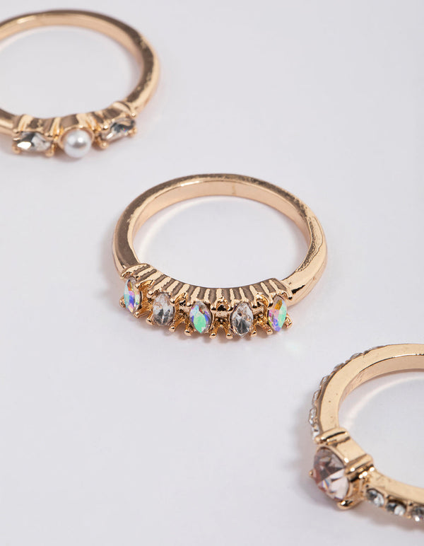 Rose Gold Marquise Ring Pack