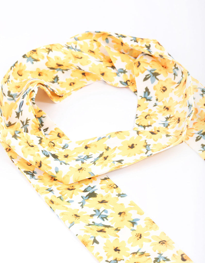 Cotton Scarf – Flower Yellow