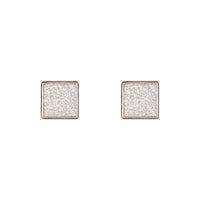 Silver Glitter Inlay Square Earrings - link has visual effect only