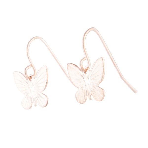 Rose Gold Butterfly Stud Earrings