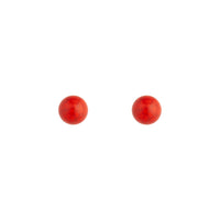 Cracked Red Ball Stud Earrings - link has visual effect only