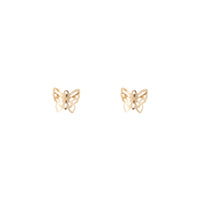 Gold Filigree Butterfly Stud Earrings - link has visual effect only