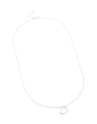 Sterling Silver Heart Pendant Necklace - link has visual effect only
