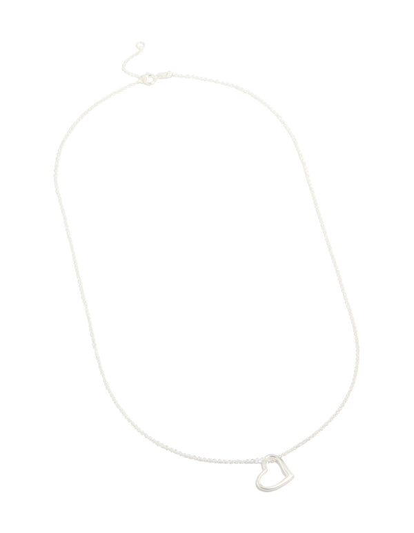 Sterling Silver Heart Pendant Necklace