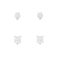 Sterling Silver Square CZ Studs - link has visual effect only