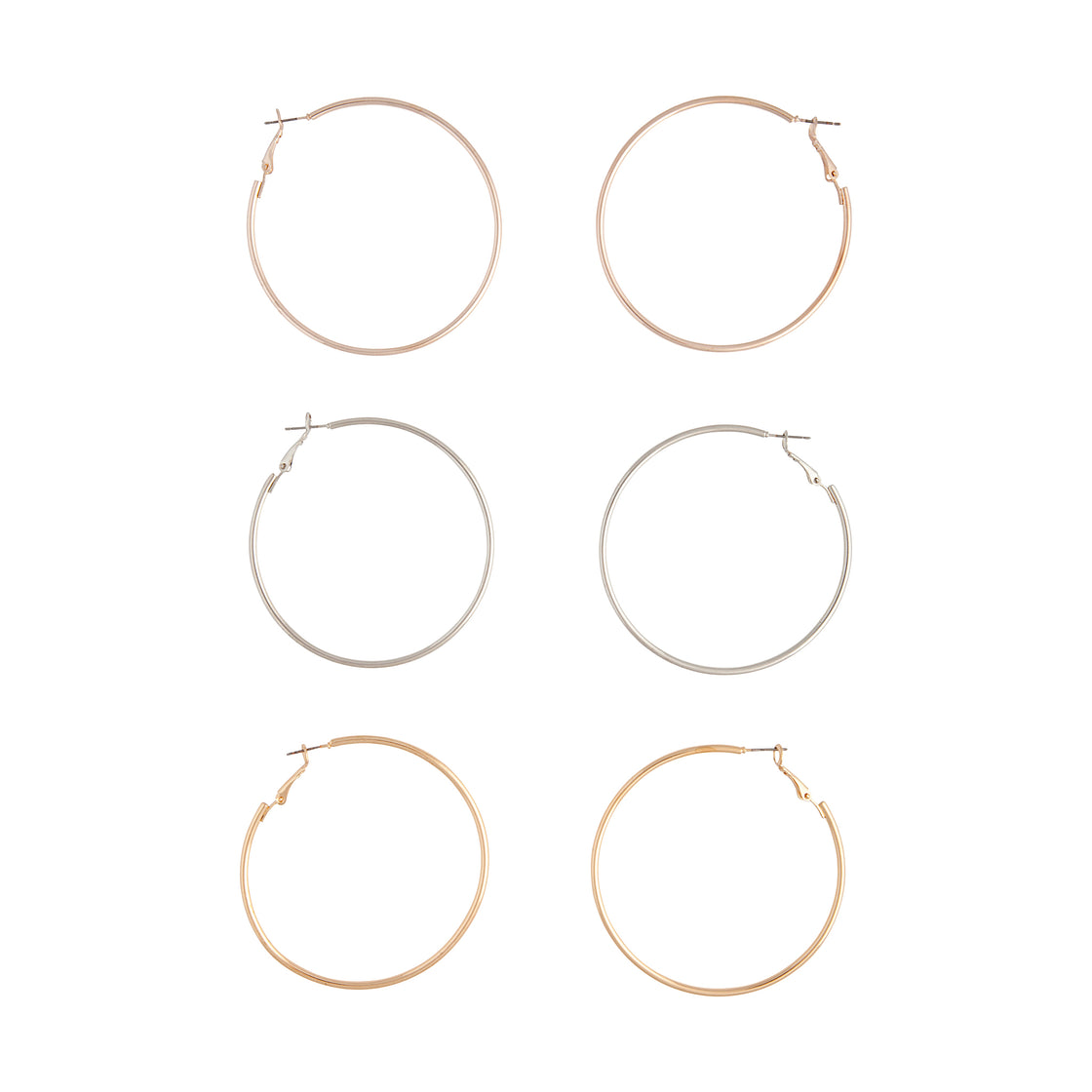 Mix Tube Big Hoop Earring Pack
