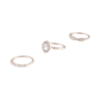 Rose Gold Engagement Stone Ring Stack - link has visual effect only