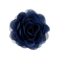 Navy Blue Mesh Flower Clip - link has visual effect only