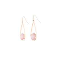 Rose Gold Simple Cats Eye Earrings - link has visual effect only