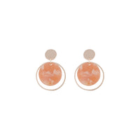 Rose Gold Circle Acrylic Disc Earrings - link has visual effect only