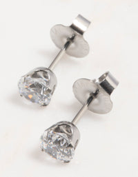 Surgical Steel Cubic Zirconia Piercing Stud 5mm - link has visual effect only