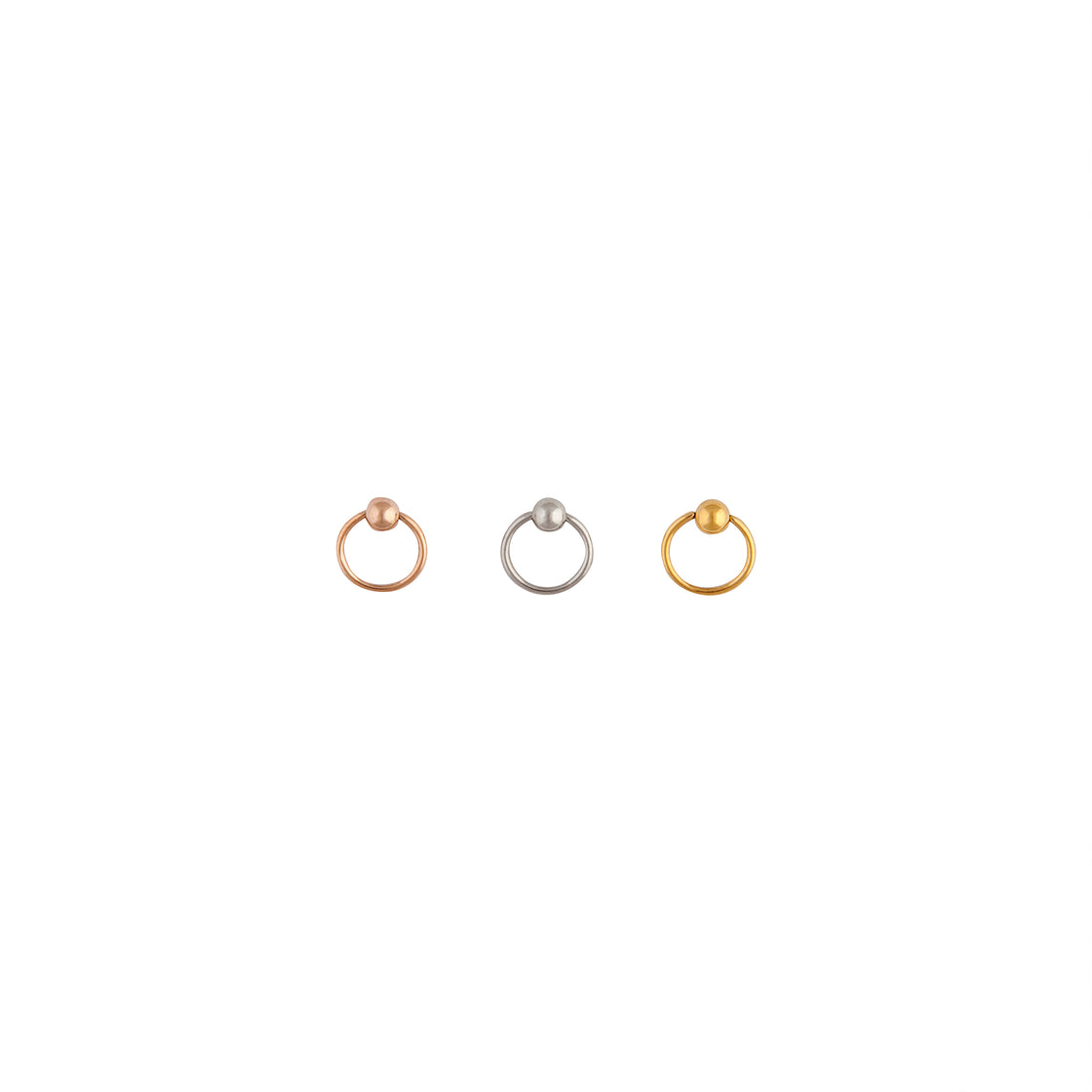 Mixed Metal Cartilage Ring Trio