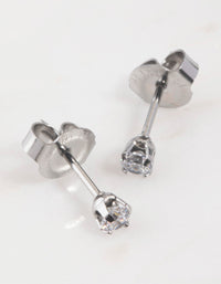 Surgical Steel Cubic Zirconia Diamond Piercing Stud 3mm - link has visual effect only