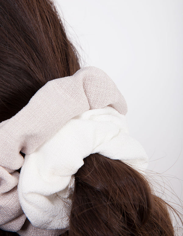 Floral Linen Scrunchie Pack