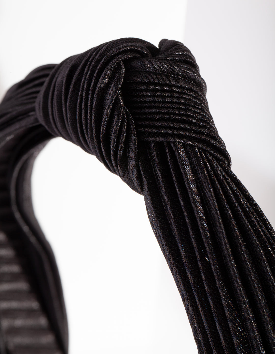 Black Pleated Turban Headband