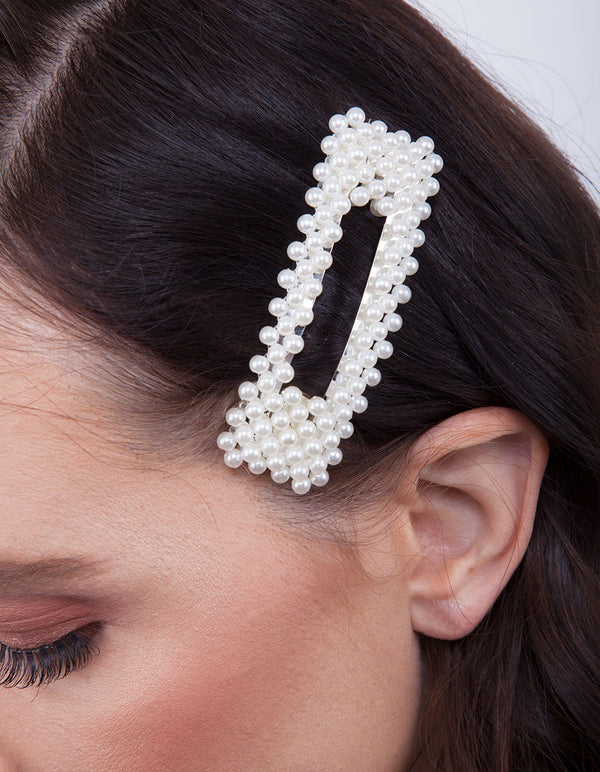 Pearl Rectangle Hair Clip
