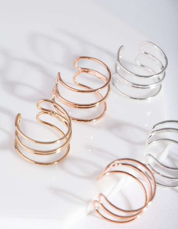 Fine Modern Cuff Toe Ring Pack