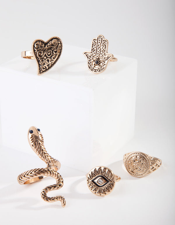 FGOLD AG SNAKE SYMBOL 3PK RG
