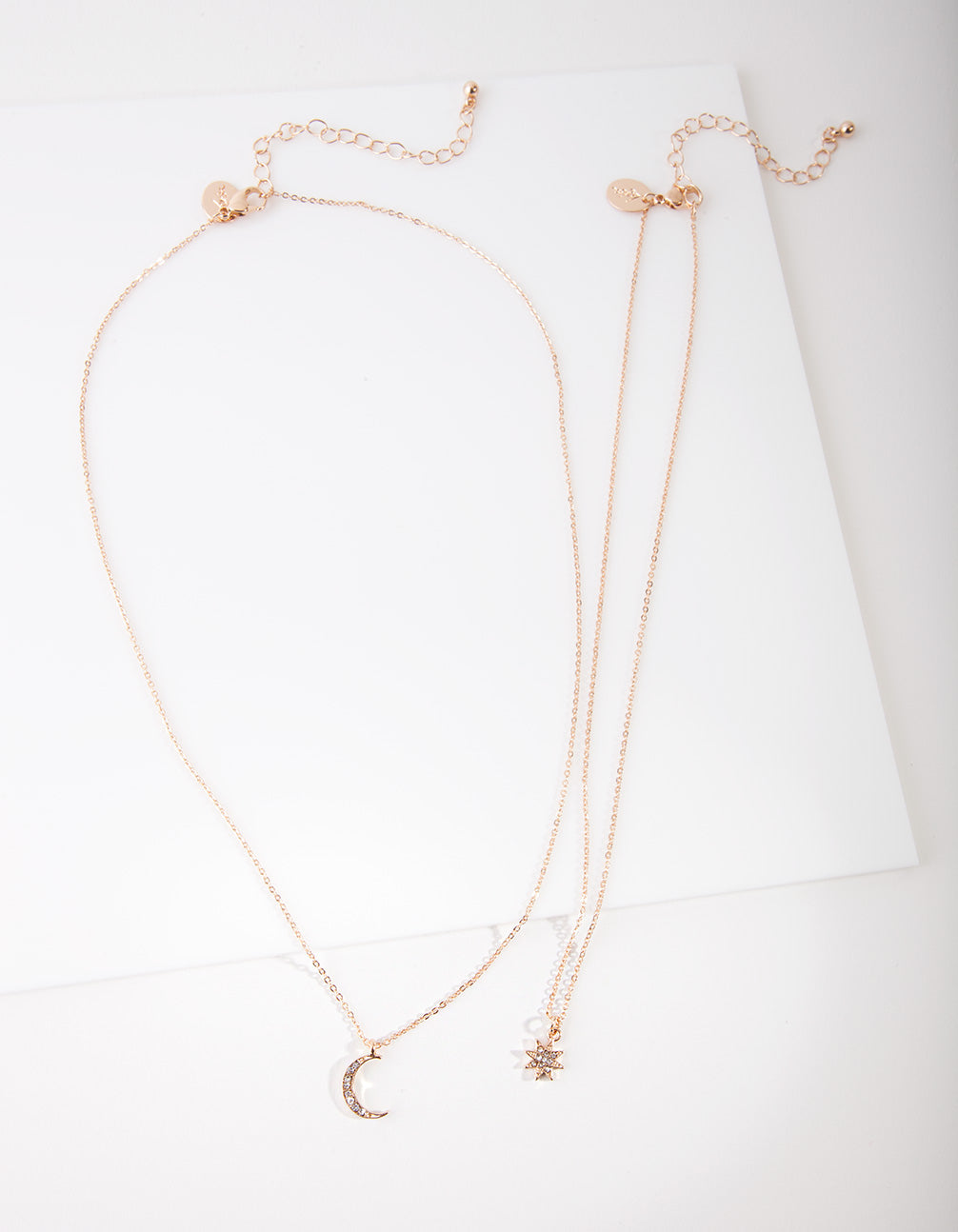 Gold Diamante Celestial Layer Necklace
