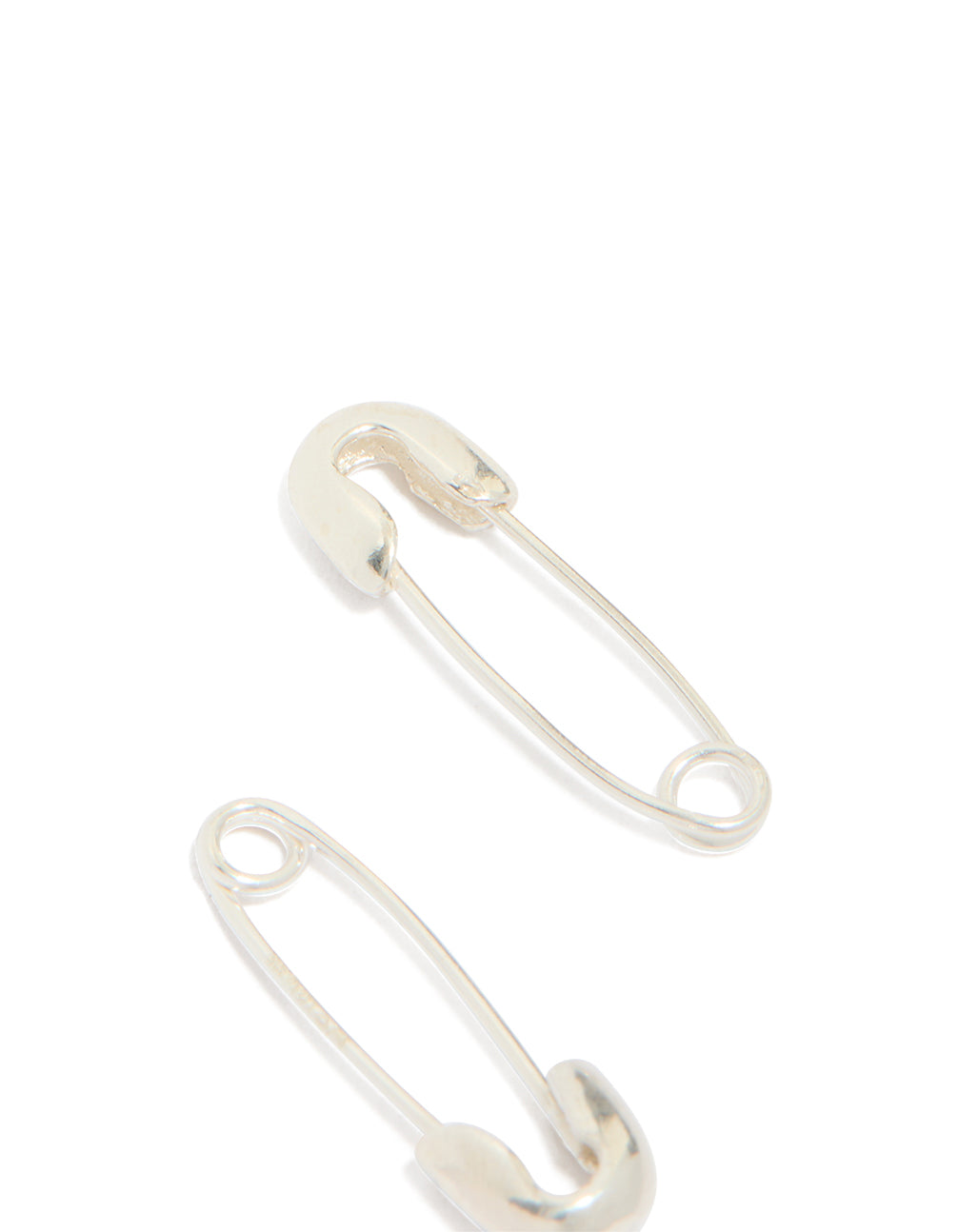 Sterling Silver Safety Pin Earrings