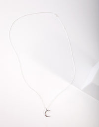 Sterling Silver Crescent Moon Necklace - link has visual effect only