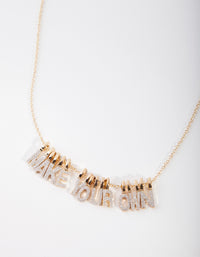 Kids Gold Glitter Make Your Own Enamel Letter Necklace - link has visual effect only