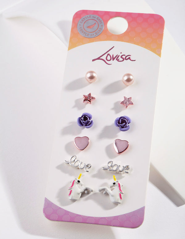 KIDS CM UNICRN & LOVE 6PK ER@