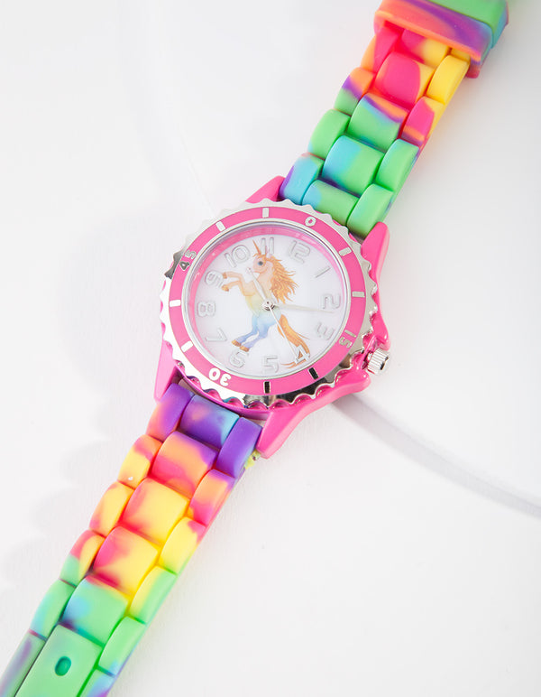 Kids Rainbow Unicorn Silicone Strap Watch
