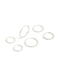 Sterling Silver Classic Hoop Pack - link has visual effect only