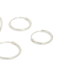 Sterling Silver Classic Hoop Pack - link has visual effect only