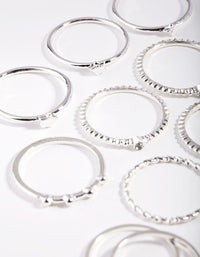 Silver Blue Gem Layered Ring Pack - link has visual effect only