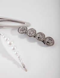 Mix & Match Coin & Pearl Hair Clip Pack - link has visual effect only