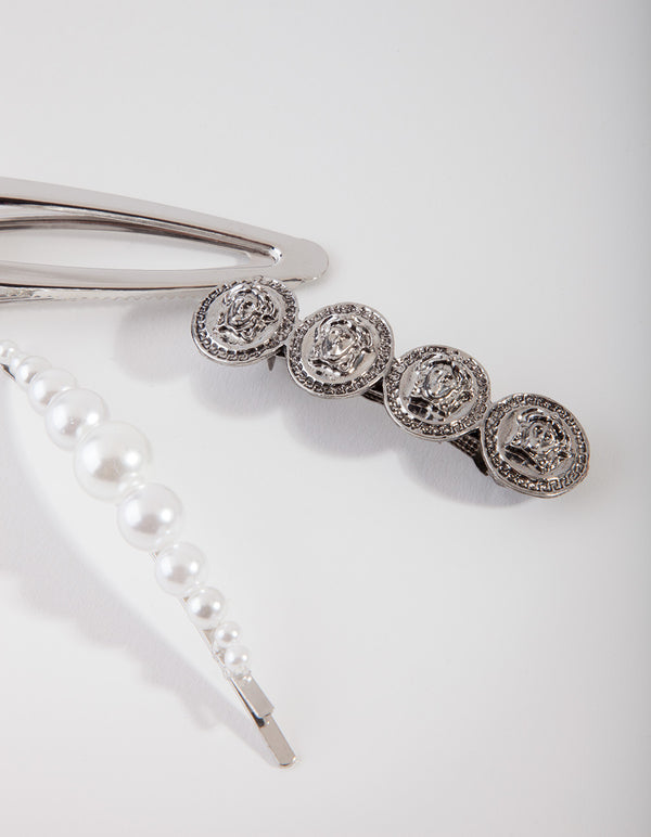 Mix & Match Coin & Pearl Hair Clip Pack