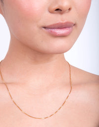 Gold Plated Sterling Silver Box Chain Necklace - link has visual effect only