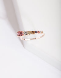 Rose Gold Pastel Rainbow Ring - link has visual effect only